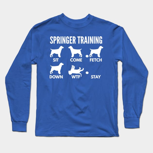 Springer Spaniel Training Springer Dog Tricks Long Sleeve T-Shirt by DoggyStyles